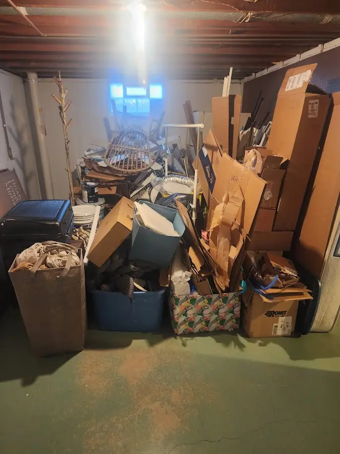 Roll-off dumpster container at job site for 4 Yard Dumpster Rental in Effingham